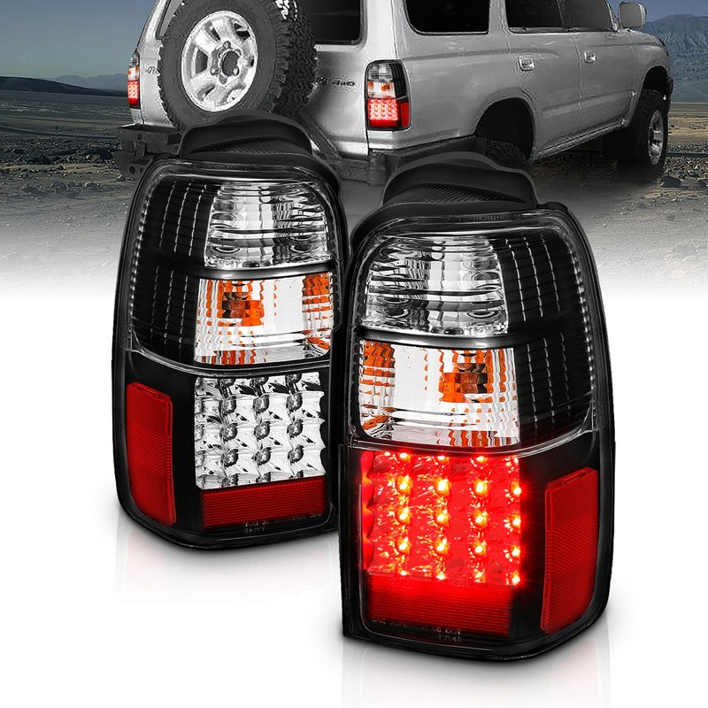 AmeriLite for 1996-2002 Toyota 4Runner LED Replacement Black Tail Lights