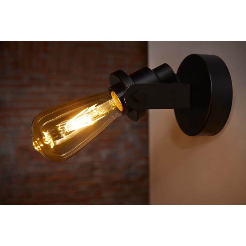 OSRAM 1906 Single Wall Spotlight, Aluminium, Black