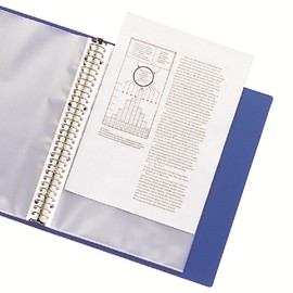 Lihit Lab G3803-8 File Clear Book, Replaceable A4, 30 Holes, 35 Pockets, Blue, 12.4 x 10.8 x 2.0 inches (314 x 275 x 50 mm)