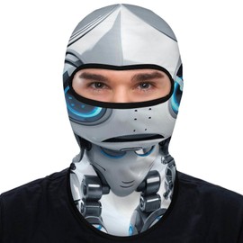 Cartoon Robot Ski Mask Cover Balaclava Full Face Mask Winter Face Cover Cooling Neck Gaiter UV Protection for Men Women Outdoor Sports Motorcycle Riding