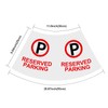 BATTIFE 4Pack Reserved Parking Bright Reflective Collars Sleeve, Cone Message