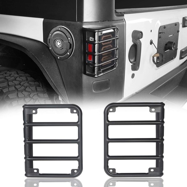 Hooke Road Matte Black Tail Light Cover Guards for Rear