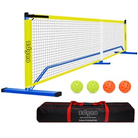 Zdgao Portable Pickleball Set with Net for Driveway with 4 Pickle Balls, 22FT Pickleball Net Regulation Size with Carrying Bag and Weather Resistance Strong Steel Frame