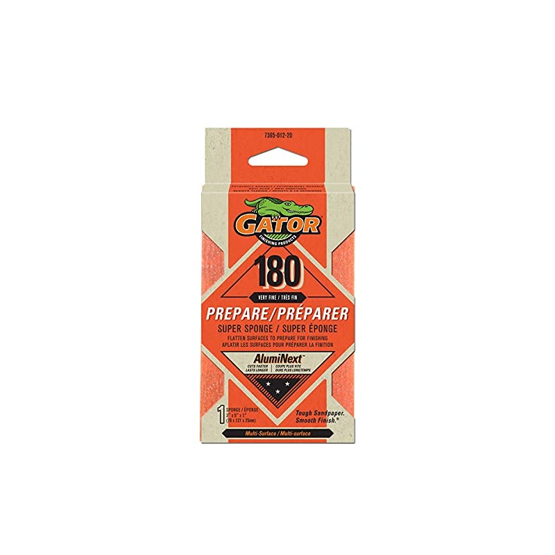 Gator Premium Super Sanding Sponge, 180 Grit