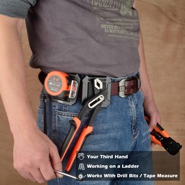 ULIBERMAGNET Drill Holder Belt Clip,Heavy Duty Tape Measure Belt Holder,Solid Aluminum Tools Holster with Clip for Cordless Drill,Impact Driver,Tape Measure,Tools with Hanger Clips