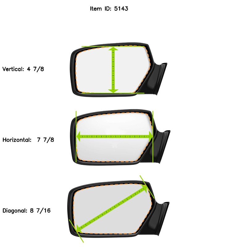 VAM Fits 02-08 Lex SC430, Right Passenger Mirror Glass Lens