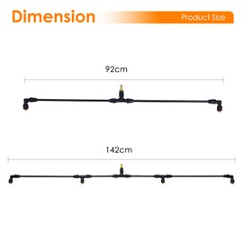 4-Nozzle Poly Boom Wand with 3/8" Brass Fitting – Convertible to 2 Nozzles, Lightweight for Garden, Farm (Boom Wand 01)