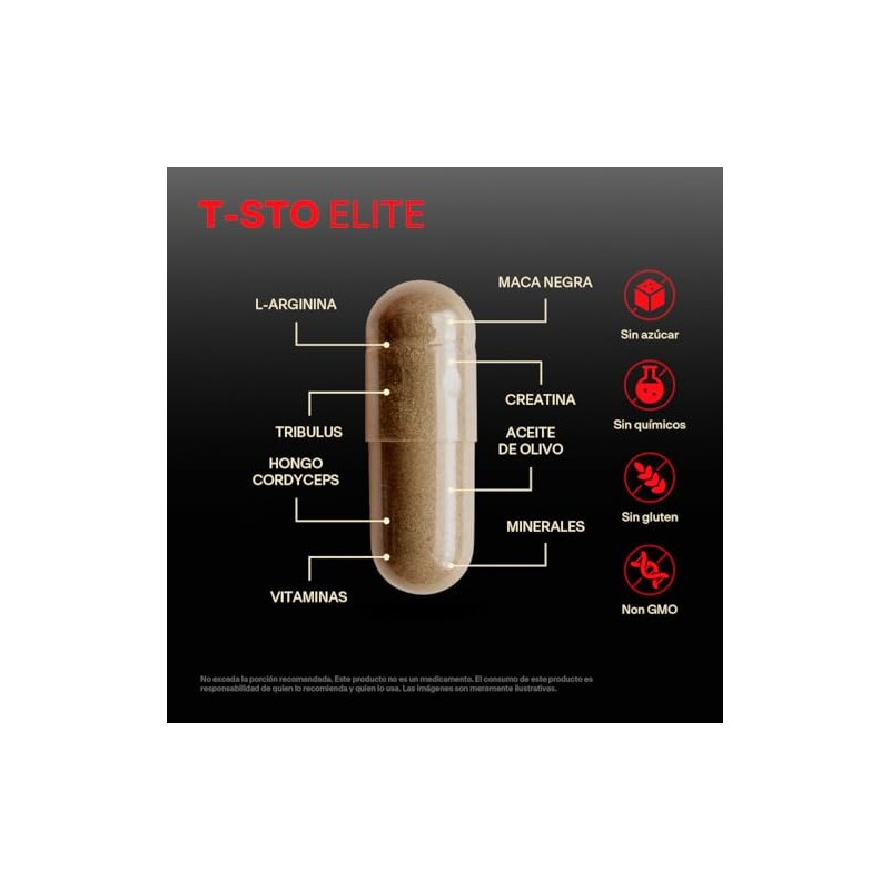 T-STO ELITE con Creatina, Zinc, Vitamina D3, L-arginina VITAL BOTANICS