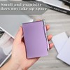 Zonon 6 Pieces Metal Pocket Notebook Aluminum Notepad with Pen