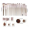 56pcs Brochas Maquillaje Profesional Esponjas Neceseres Rosa, Aplicacin De Maquillaje,