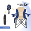 KingCamp KC2008 USCK Camping Chair, Oversized, 2 Pack-Navy/Beige