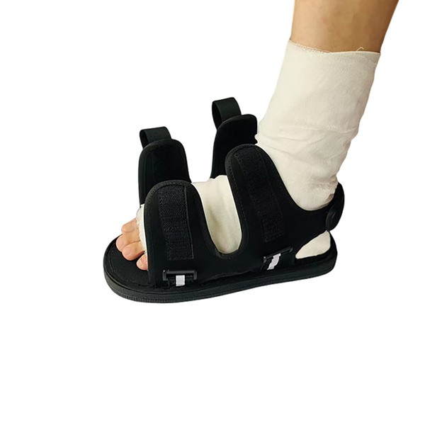 Post Op Shoe for Broken Foot or Toes, Adjustable Medical Walking Shoe for Post Surgery, Surgical Walking Boot Cast, Medical Boot with Foot Cast Cover, Soft Sole, Universal For Left And Right Feet (1 pack)