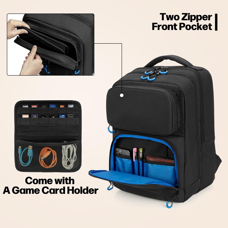 PGmoon Carrying Backpack Compatible with Steam Deck, Travel Case Bag