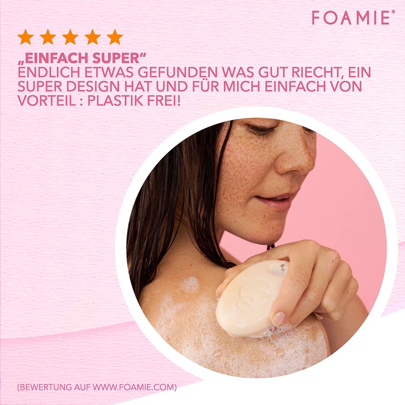 Foamie Cherry Kiss Solid Shower Gel with Cherry Blossom and