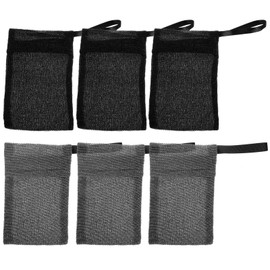 Ipetboom 6pcs Soap Bag Natural Sisal Exfoliating Bar Soap Pouch with Drawstring Mesh Soap Saver Sack for Foaming and Drying for Face Cleansing