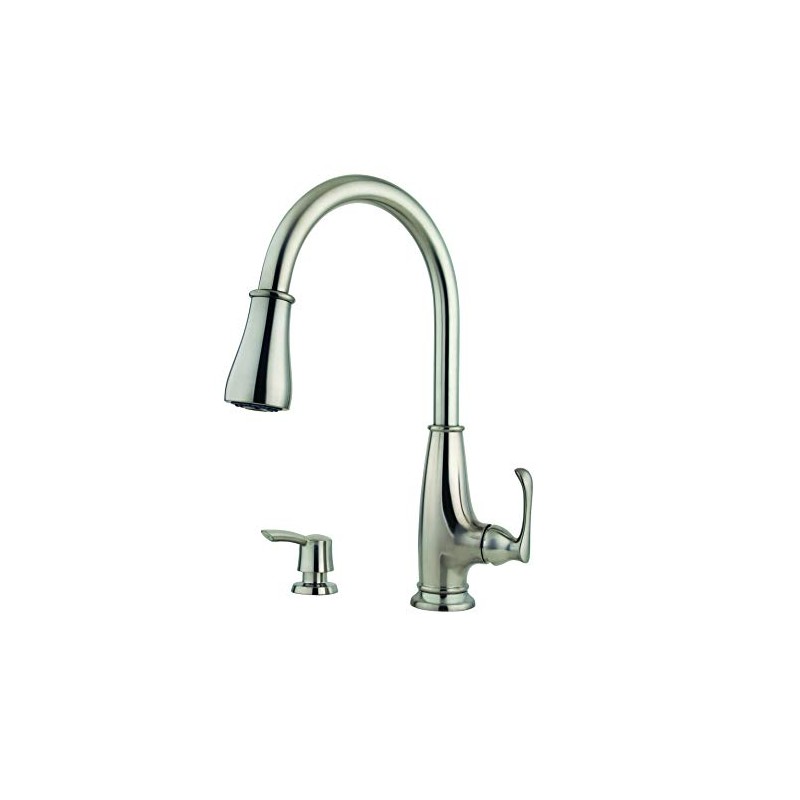 Pfister LF-529-7AYS Ainsley 1-Handle Pull-Down Kitchen Faucet with Soap Dispenser
