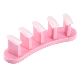1 Set Removable Practice, ToolsPractice Hands & FingersNail Art Training Holder Stand + 100pcs Practice Nail Tips[Pink]