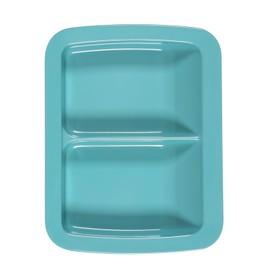 Ehucon Adaptive Utensils Scoop Compartment Deep Dinnerware with Extra Wall, Spill-Proof Divided Plate, Non-Slip Adaptive Diner Wares for Elderly (2-Compartment Deep Plate)