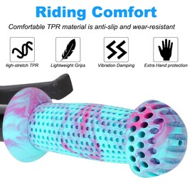 Kids Bike Grips - 105mm Bicycle Handlebar Grips with Mushroom Pattern for Kid Bike, Kid Balance Bike, Kid Kick Scooter