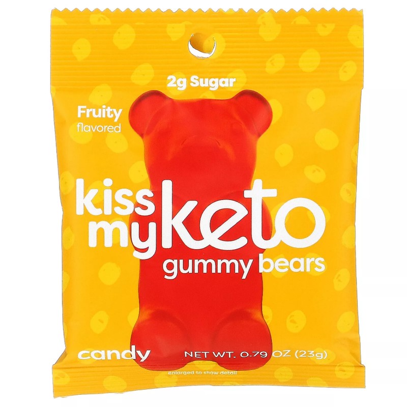 Keto Gummy Bears, Fruity, 12 Bags, 0.79 oz (23 g)