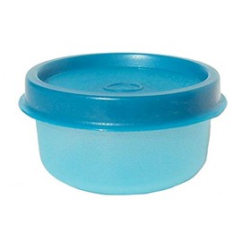 Tupperware Smidget Tiny Treasure Mini Bowl in Sheer Blue with Peacock Blue Seal