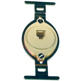 Leviton 40201-I 6P4C Screw Terminal, Round Insert, Ivory