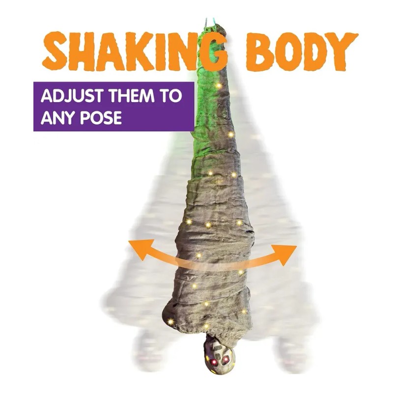 Joyin 65 Halloween Cocoon Corpse Decoration, Animated Ha...