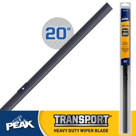 PEAK Transport 20” Heavy Duty Flat Windshield Wiper Blade, Durable Metal Wiper Blade Replacement for Trucks, RV's and Buses