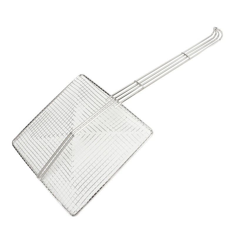 Stainless Steel Square Strainer Skimmer Ladle for Cooking Frying Kitchen