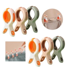 MINBOOT Clothespins, Large, Strong, 6 Pieces, Futon Clip, Large Laundry Pinch, Clothes Drying Rod for Room Drying, Clothespins, Futon Shears, Prevents Futon Shears, Wind Resistant, Laundry Supplies