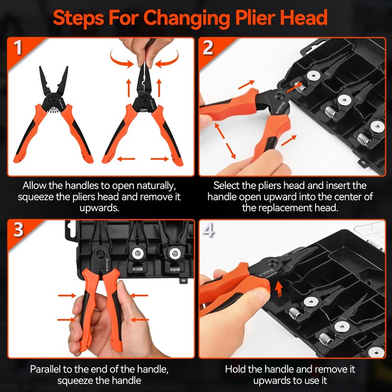 Preciva Snap Ring Pliers Set - Internal/External Circlip Pliers with