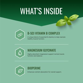 Approved Science Cramprin - High Absorption Magnesium, Vitamin B Complex, BioPerine - 6 Month Supply - 2 Bottles - Vegan