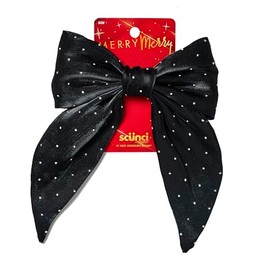 Scunci by Conair Stud Bow Barrette - hair bows - holiday - gifts for girls - hair accessories for women - stocking stuffers - black bow