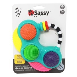 Sassy Do-Re-Mi Textured Tunes - Textured Developmental Sensory Toy - Stimulates Vision and Auditory Awareness - For Ages Newborn and Up