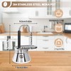 Uncoated 1 Cup Single Tube Moka Pot 304 Thickened Stainless