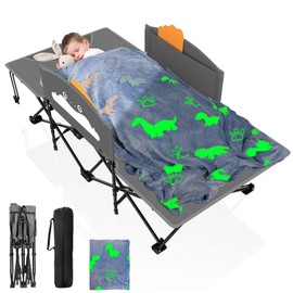Suteck Toddler Kids Cot, Comfortable Folding Cot Easy to Store and Use, Portable Folding Camping Cots for Kids Great for Outdoors