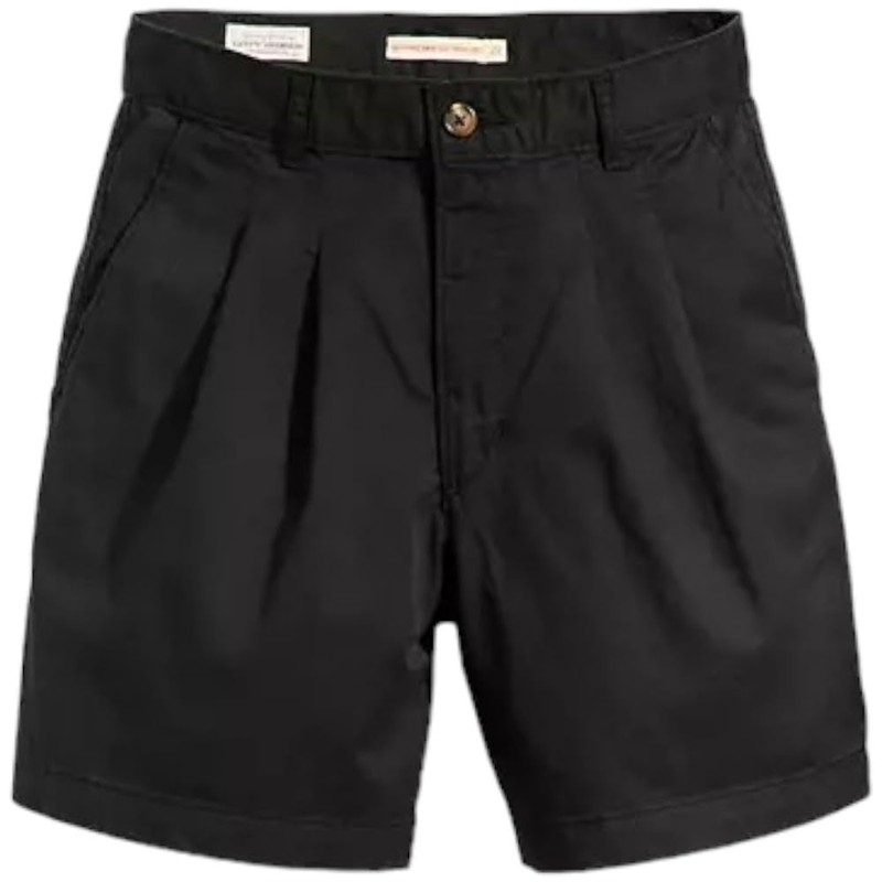 LEVIS Women's Pleated Trouser Shorts Blacks, Caviar, 25