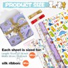 Pack of 5 Wrapping Paper Set, Cute Cartoon Gift Wrapping