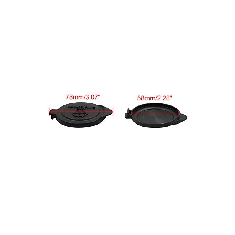 X AUTOHAUX 2pcs Black Plastic Auto Windshield Wiper Washer Bottle
