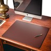Dacasso 24" x 19" Chocolate Brown Leatherette Luxury Desk Mat
