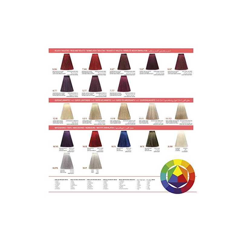 Arual Cosmética Profesional Tinte, color 4.67 castano medio rojo violeta