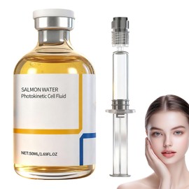 Suero antiarrugas de salmón, suero facial de salmón, esencia antiarrugas rejuvenecedora de colágeno, ampolla ligera reafirmante de agua de salmón, mejora la elasticidad de la piel (1)