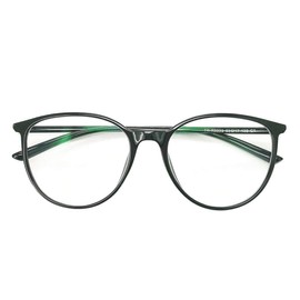 Big Round Computer Blue Light Blocking Glasses - Clear Lens Reading Glasses for Women Men Anti Eye Strain & UV Glare jc5033black-0 (Black, 0.00)