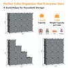 C&AHOME Cube Storage Organizer with Doors, 12-Cube Shelves, Closet Cabinet,