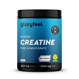 gloryfeel Creatine Monohydrate 500g (Creapure?) - 99.99% Pure Micronized Powder - 146 Servings of Creatine Monohydrate - Premium Raw Material from Germany - Laboratory-Tested, Made in Germany