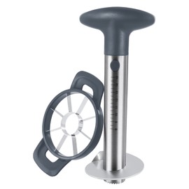 Newness Pineapple Corer and Slicer Tool, Robust Pineapple Core Remover with Upgraded Cutter & Reinforced Thicker Blade, Stainless Steel Kitchen Fruit Gadget for Diced Pineapple Rings (Grey)