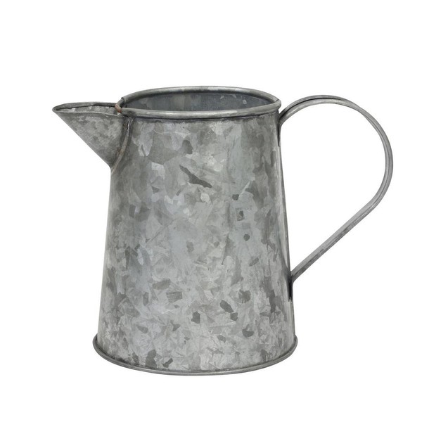 Stonebriar SB-5918A Small Country Rustic Galvanized Metal Pitcher with Handle, 5 inch