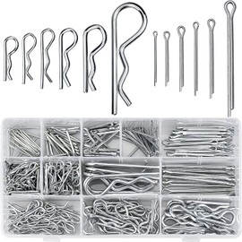 Cotter Tweezers R Pin Cotter Pin Clip, Stainless Steel Cotter Pin Assortment Kit, Silver-Tone, Hairpins, Snap Pins, Hitches, Cotter Pins, Stainless Steel Manufacturing, Galvanized Steel, For Automobiles, Machinery, Repair, General Purpose, R Spring Faste