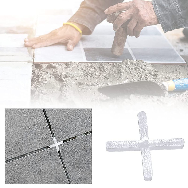 300PCS Tile Spacers,Decorative Tile, 2mm Tile Spacers, Plastic Cross Tile