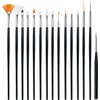 Cheerhom 15 Pezzi Pennelli Unghie Gel, Nail Art Pennelli per